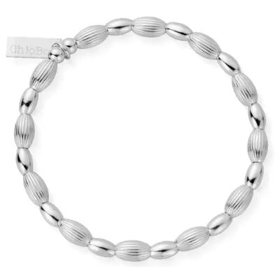 Sterling Silver Double Rice Bracelet