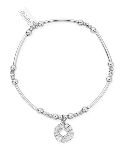 Sterling Silver Moon Wave Bracelet