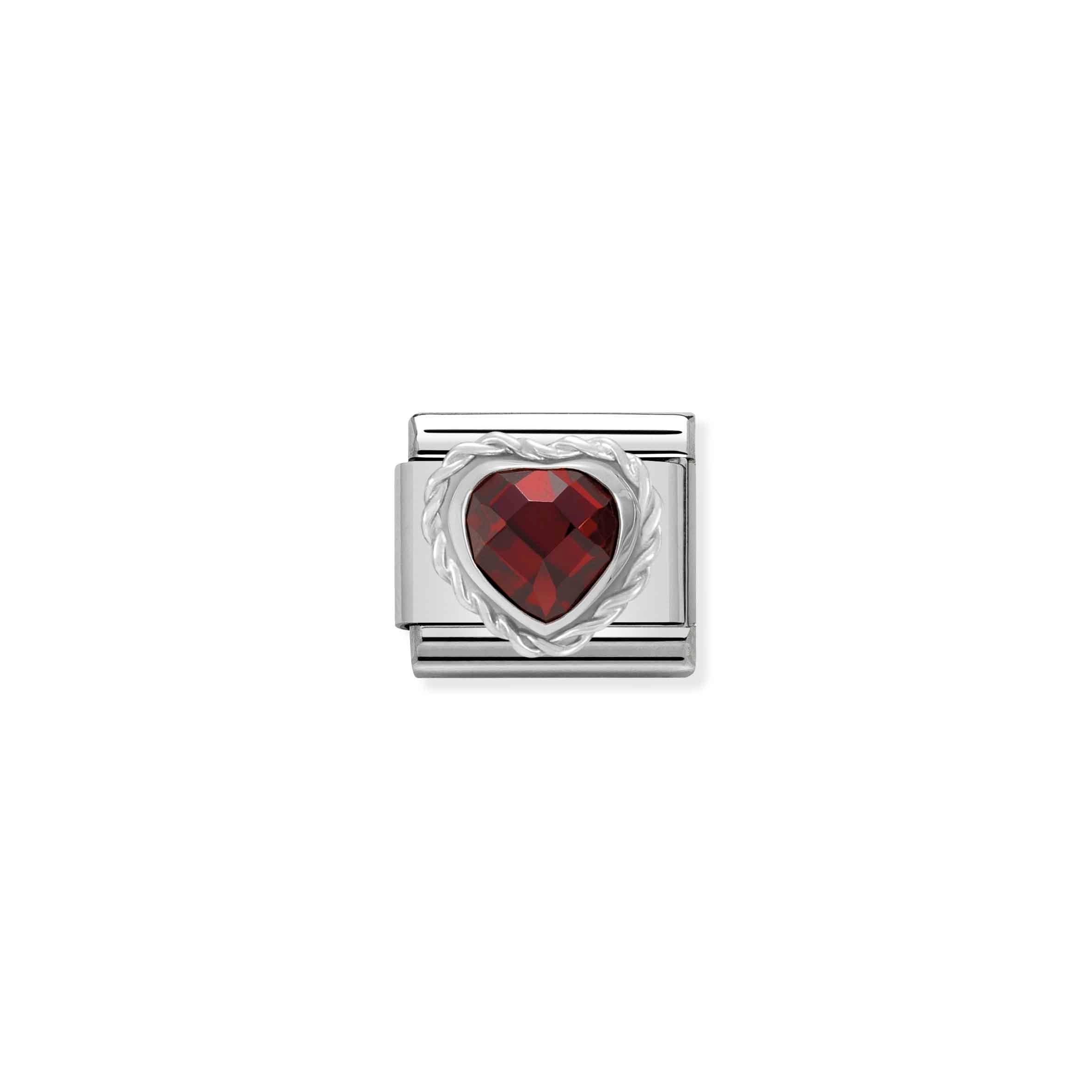 Nomination Composable Classic Red Faceted Heart Charm