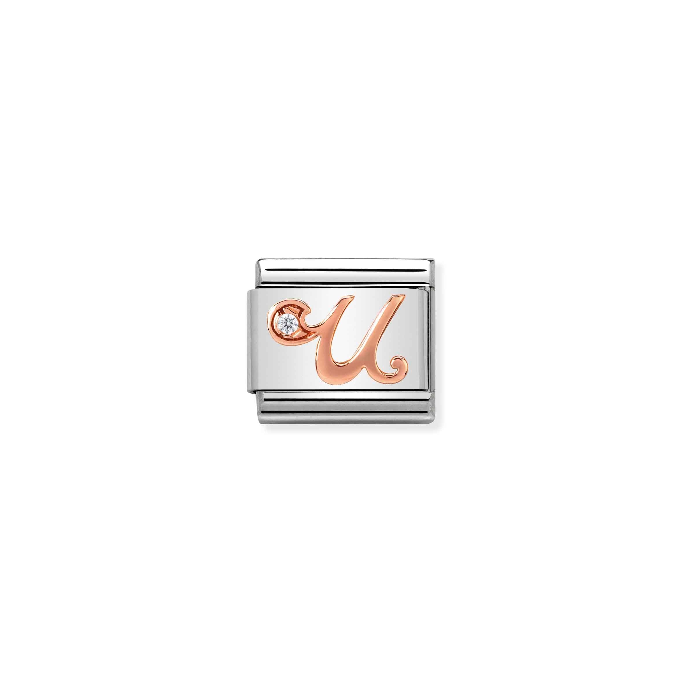 Nomination Composable Classic 'U' Letter Link Charm