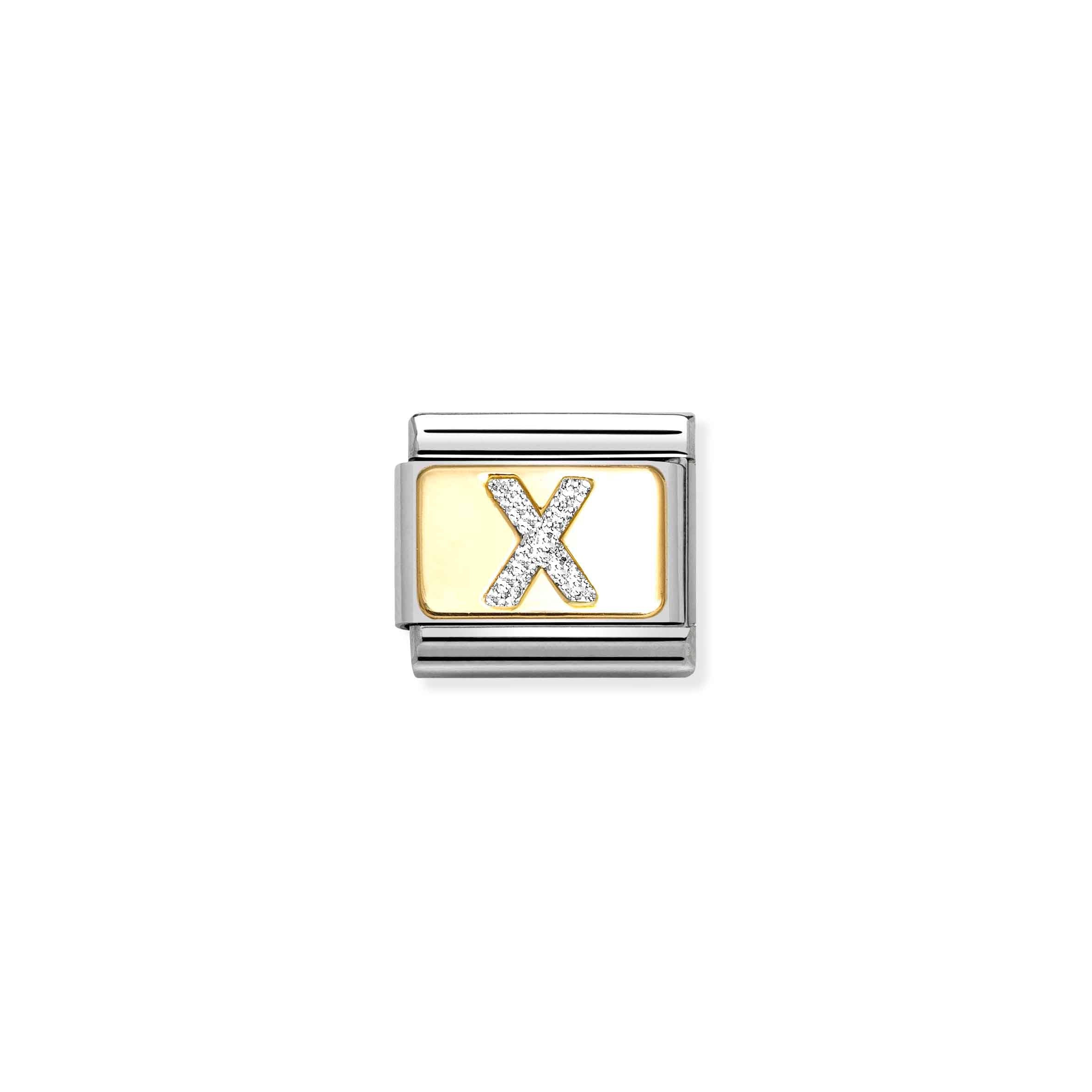 Nomination Composable Classic Glitter Letter X Charm