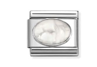 Nomination Composable Classic Matt Howlite Hard Stone Charm - Stainless Steel & Sterling Silver
