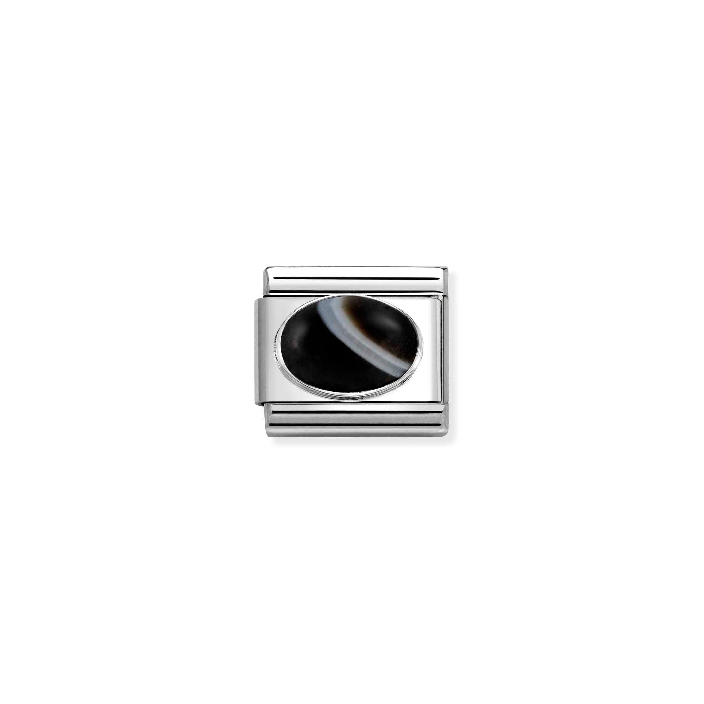Nomination Composable Classic Matt Banded Onyx Link