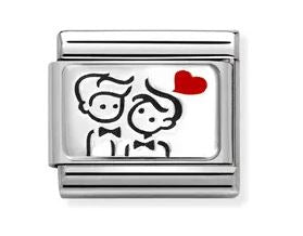Nomination Composable Classic Men's Heart Link Charm