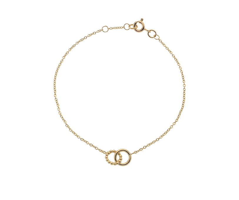 9ct Yellow Gold Interlinked Circles Bracelet
