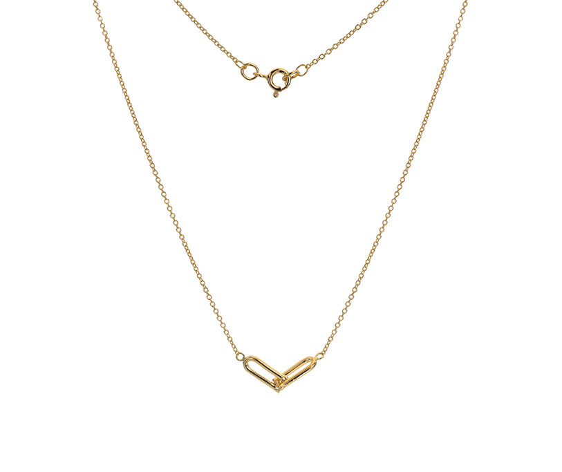 9ct Yellow Gold Interlinked U-Link Necklace