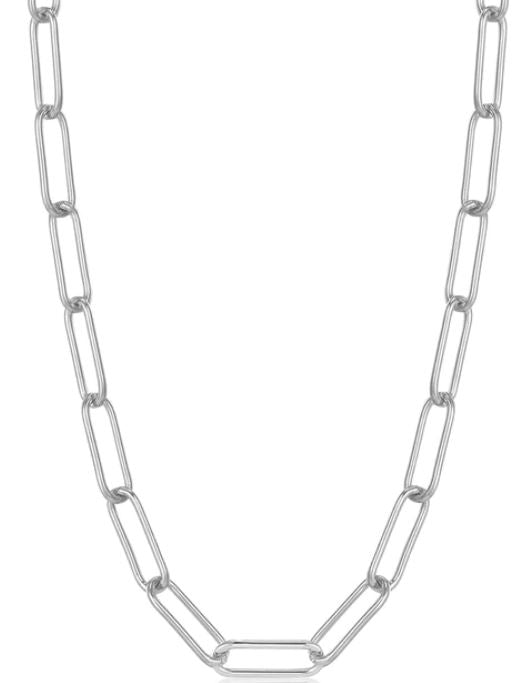 Ania Haie Silver Paperclip Chunky Chain Necklace