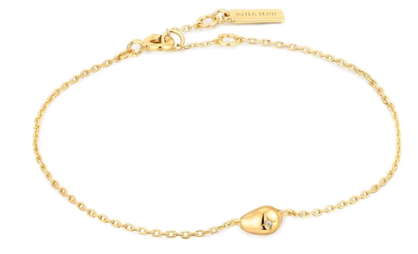 Ania Haie Silver and Yellow Gold Plated Pebble Sparkle Chain Bracelet