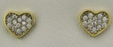 9ct Yellow Gold Cubic Zirconia Star Stud Earrings