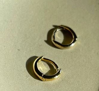 CARAT* London Sterling Silver Yellow Gold Plated Alix Nude Hoop Earrings