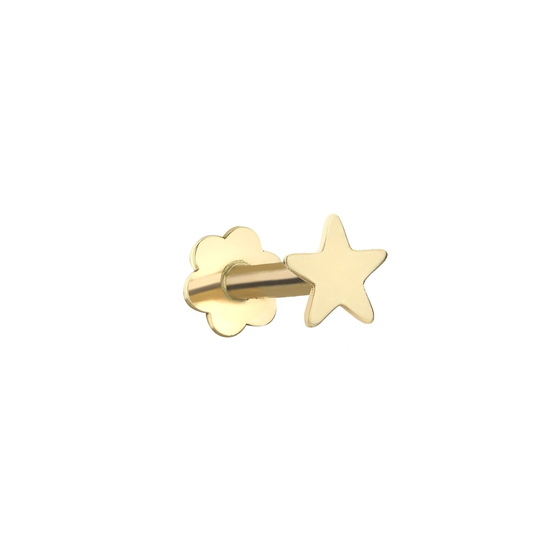 9ct Yellow Gold Star Stud Earring