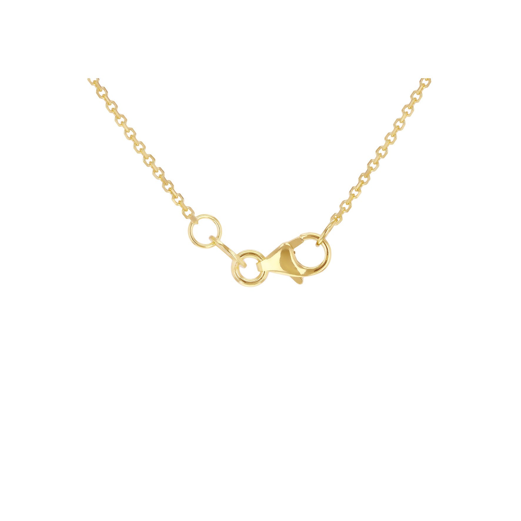 9ct Yellow Gold CZ Rectangle Necklace