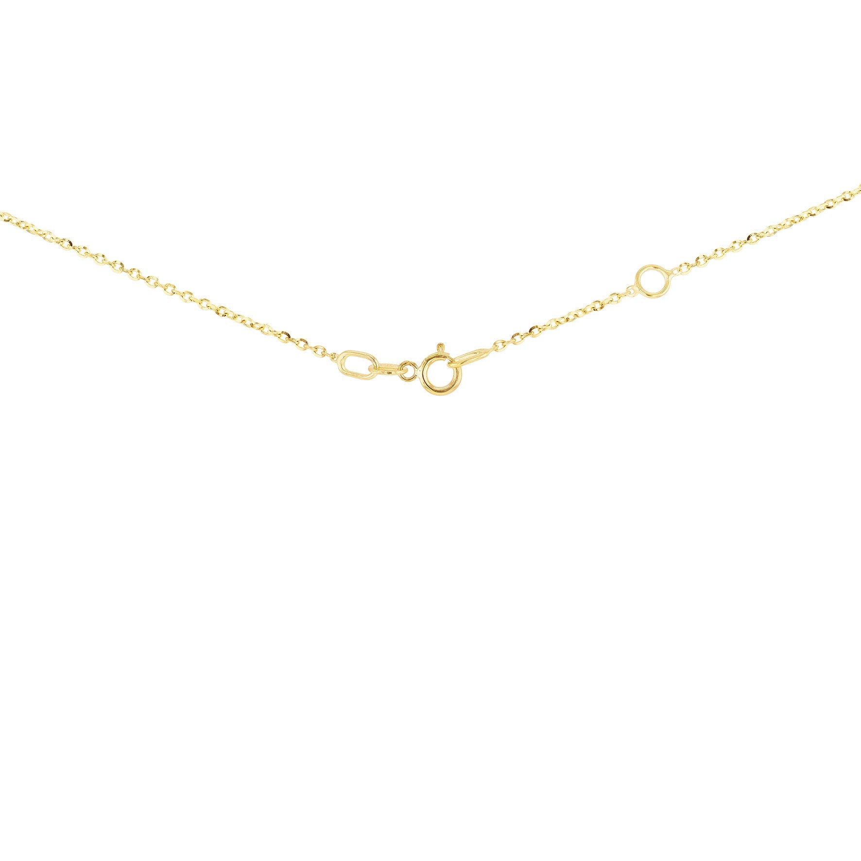 9ct Yellow Gold Created Sapphire and Diamond Halo Necklace
