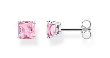 Thomas Sabo Sterling Silver Stud Earrings with Pink Cubic Zirconia