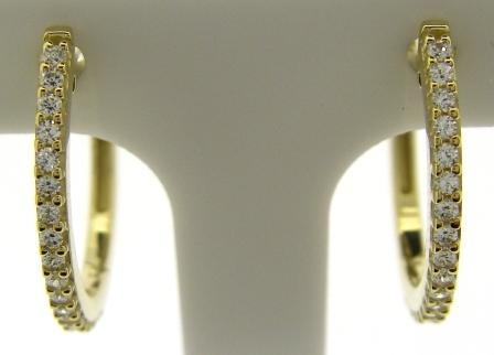 Sophisticated 9ct Yellow Gold Square Tube Hoop Earrings