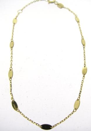 9ct Yellow Gold Multi Oval Disk Bracelet