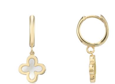 Elegant 9ct Yellow Gold Channel Set CZ Hoop Earrings