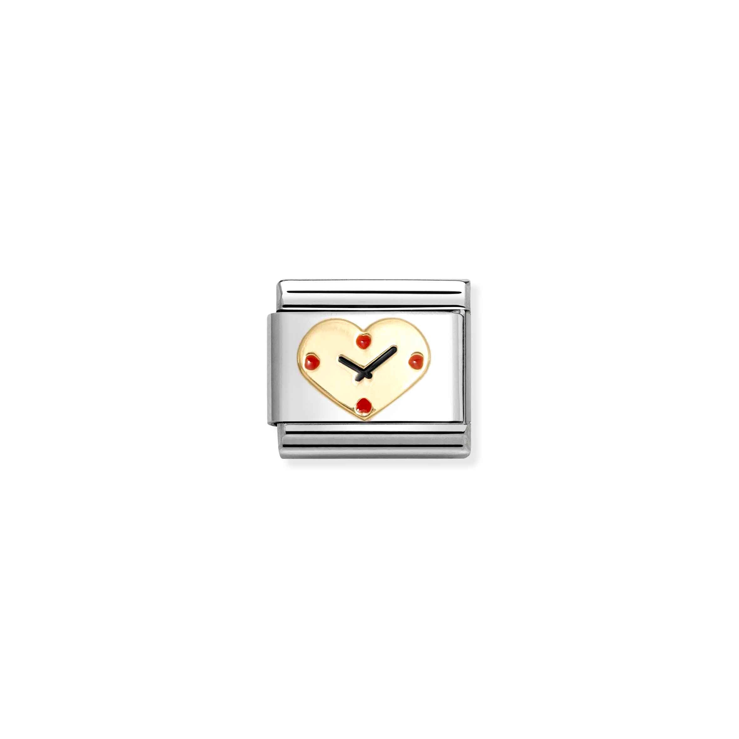 Nomination Composable Classic 'Love' Heart Clock Charm