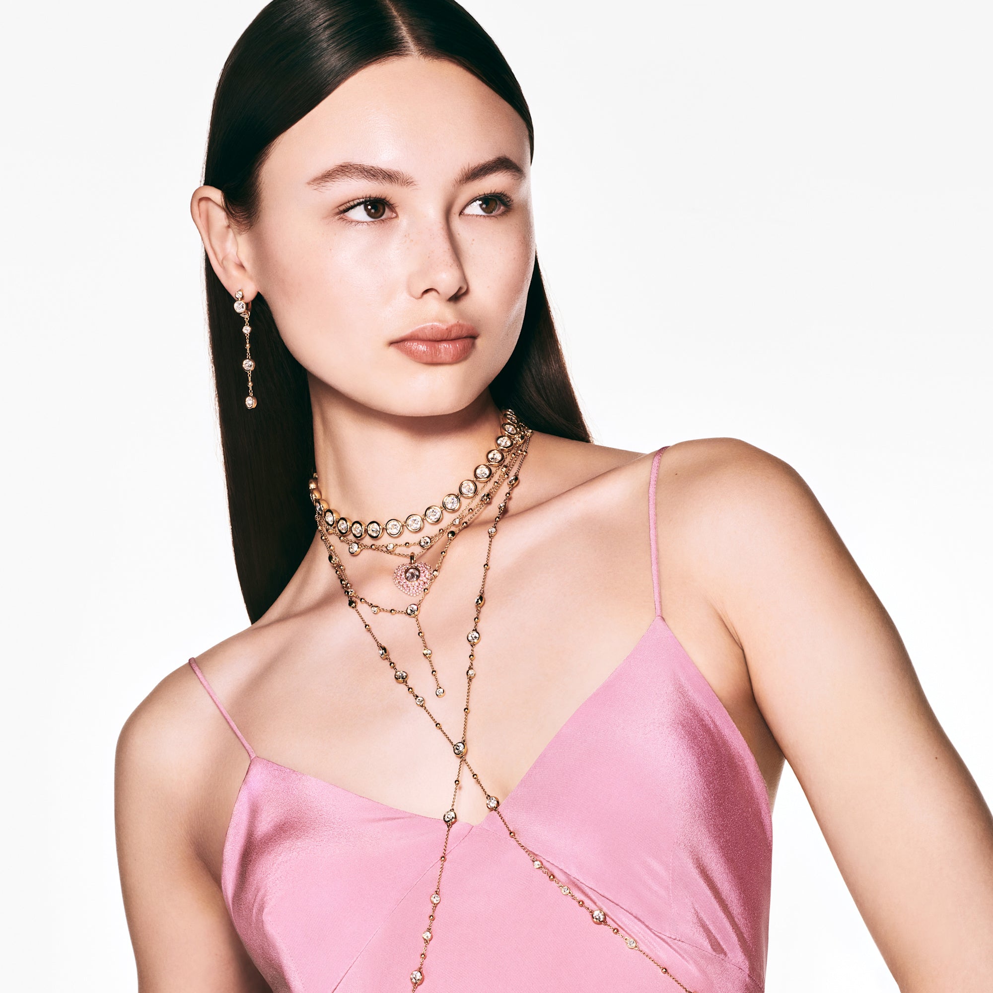 Swarovski Imber Necklace Rd GOS/White CRY