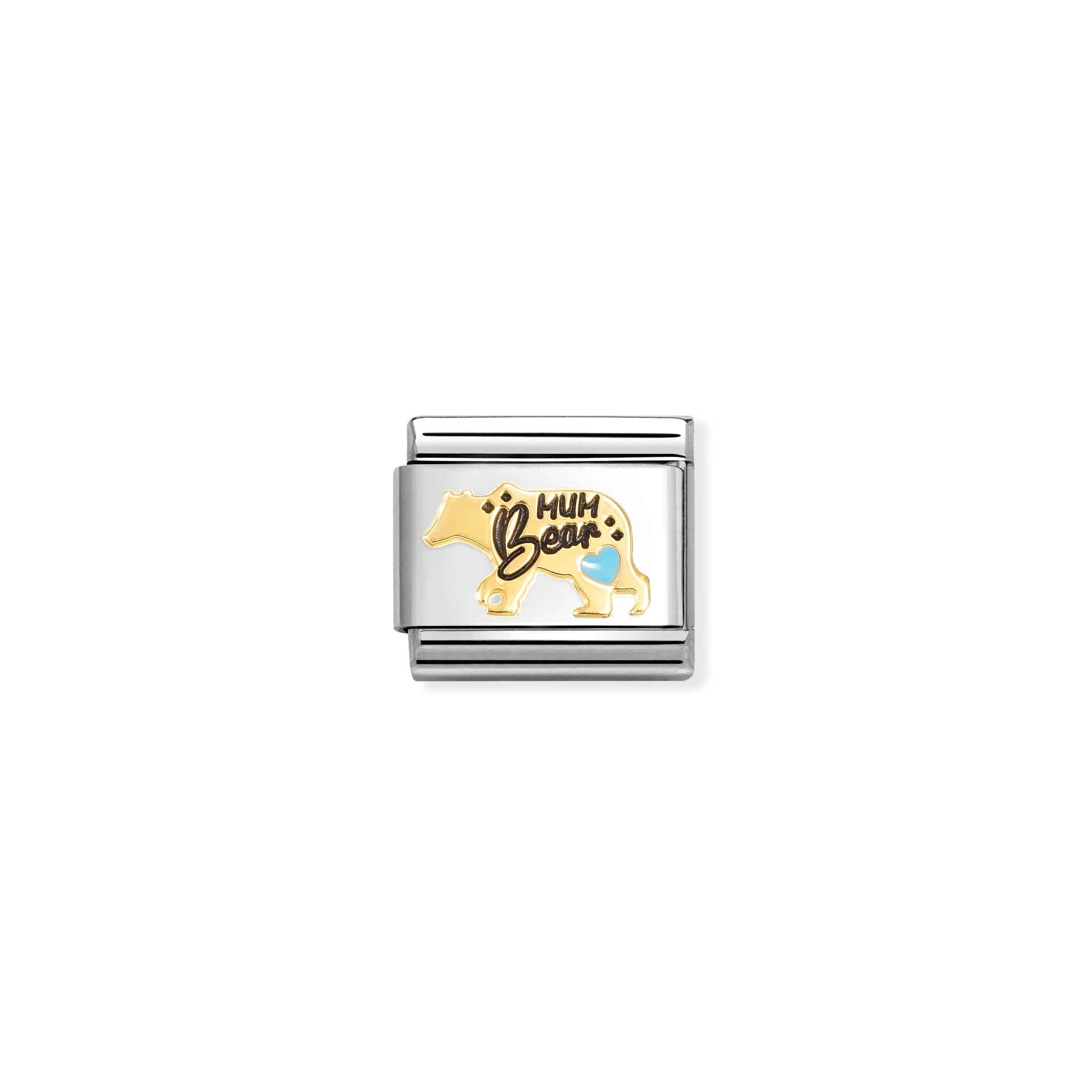 Nomination Composable Classic 'Mum Bear Blue' Charm