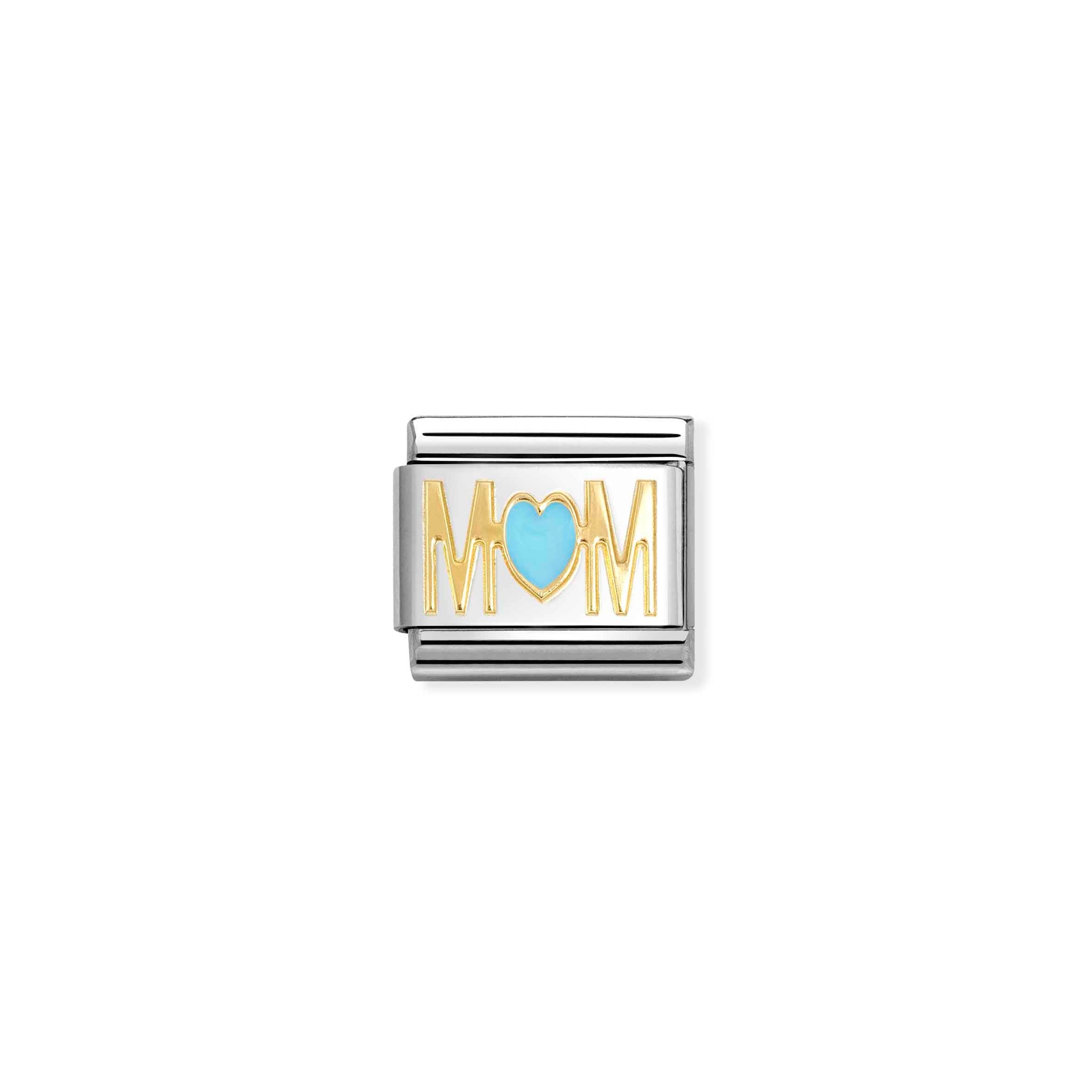Nomination Composable Classic Symbols 'Mom Blue Heart' Charm