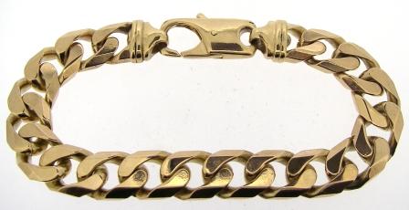 Vintage 9ct Yellow Gold Curb Link Bracelet 8'
