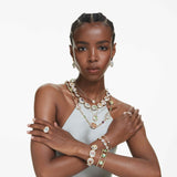 Swarovski Constella Bracelet - Gold Tone-Plated - M - White Crystals