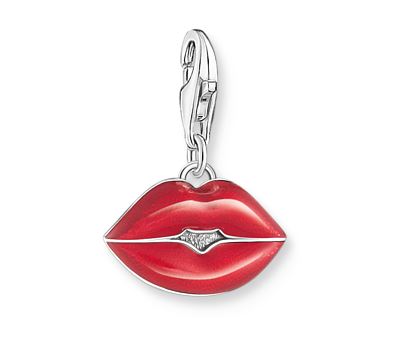 Thomas Sabo Sterling Silver Red Lips Charm