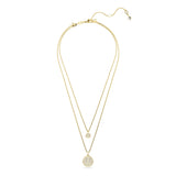 Swarovski Sublima Double Chain Pendant - Gold Tone-Plated - White Crystals