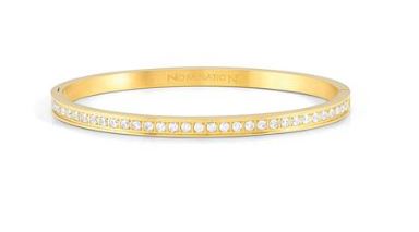 Nomination 'Pretty' Yellow Gold Plated Bangle with White CZ