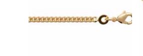 Burren - Curb Your Enthusiasm, Yellow Gold Plated Curb Chain 22'