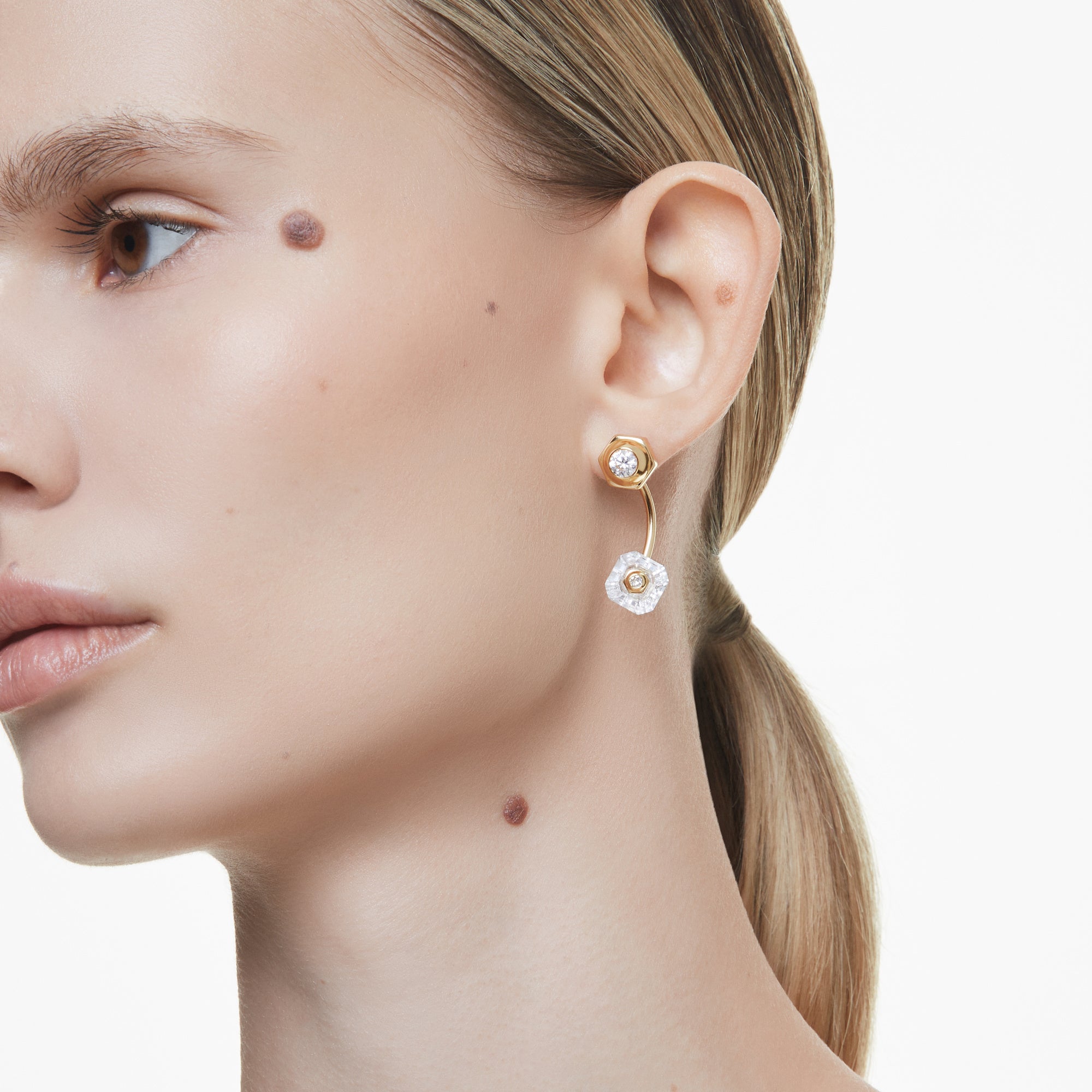 Swarovski Lumina Jacket Ergs CRY/GOS Earrings
