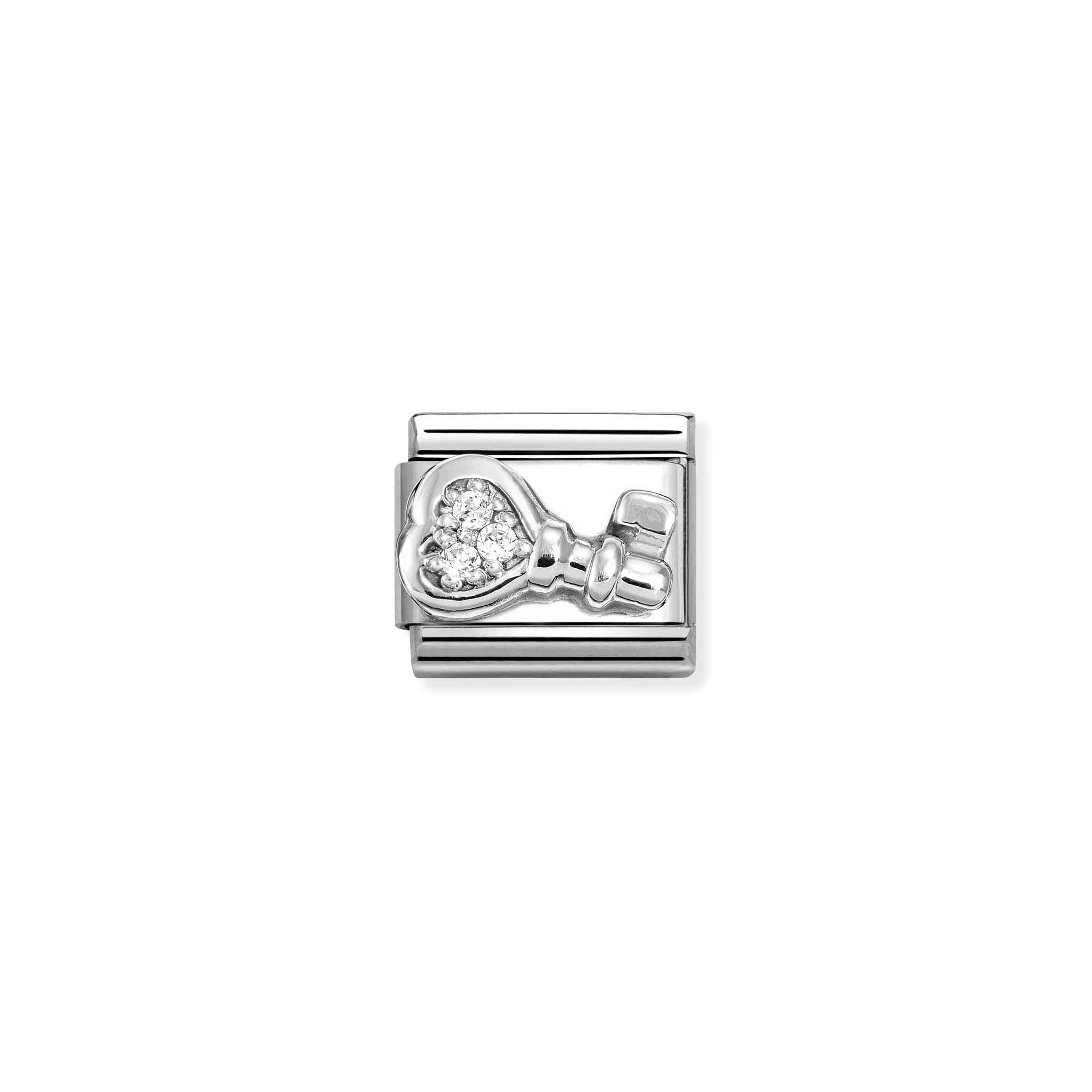 Nomination Composable Classic 'Symbols' Key Charm with Cubic Zirconia