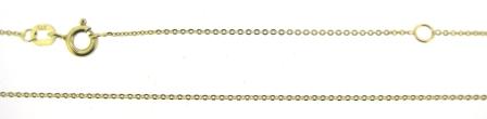 Fine 9ct Yellow Gold Adjustable Cable Link Chain Pendant