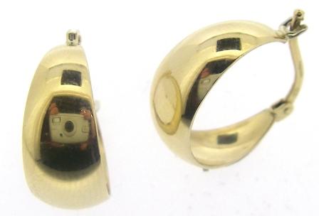 9ct Yellow Gold Beaded Hoop Earrings with CZ Centre