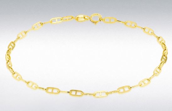 9ct Yellow Gold Small Square Rambo Bracelet