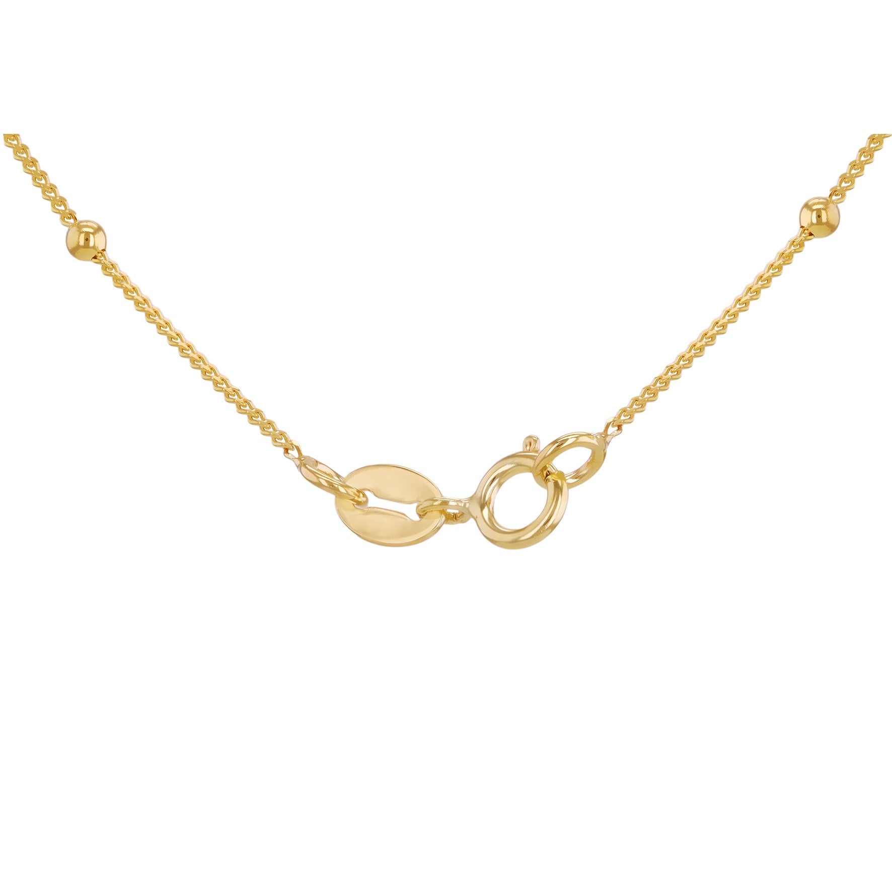 9ct Yellow Gold Curb and Ball Link Chain