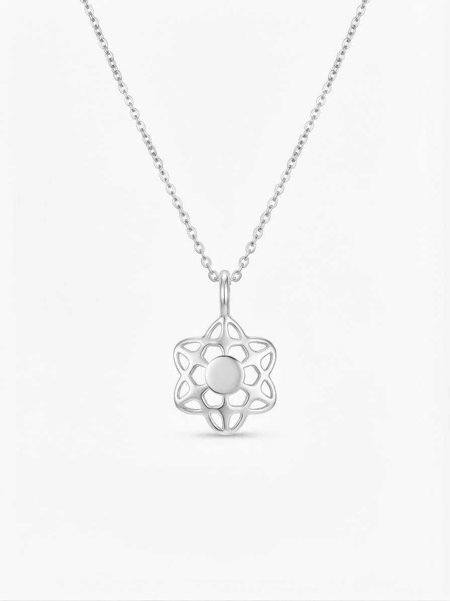 Sterling Silver Filigree Flower Pendant