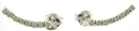 Sterling Silver CZ Climber Earrings
