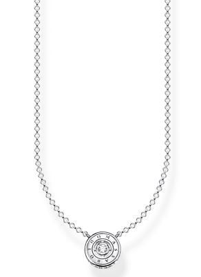Thomas Sabo Sterling Silver Circle Necklace with Cubic Zirconia