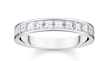 Thomas Sabo Sterling Silver Band with Cubic Zirconia Ring