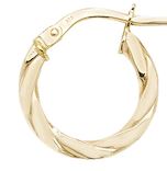 9ct Yellow Gold Clover Stud Earring