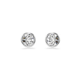 Swarovski Imber Stud Earrings - Rhodium Plated - White Crystal