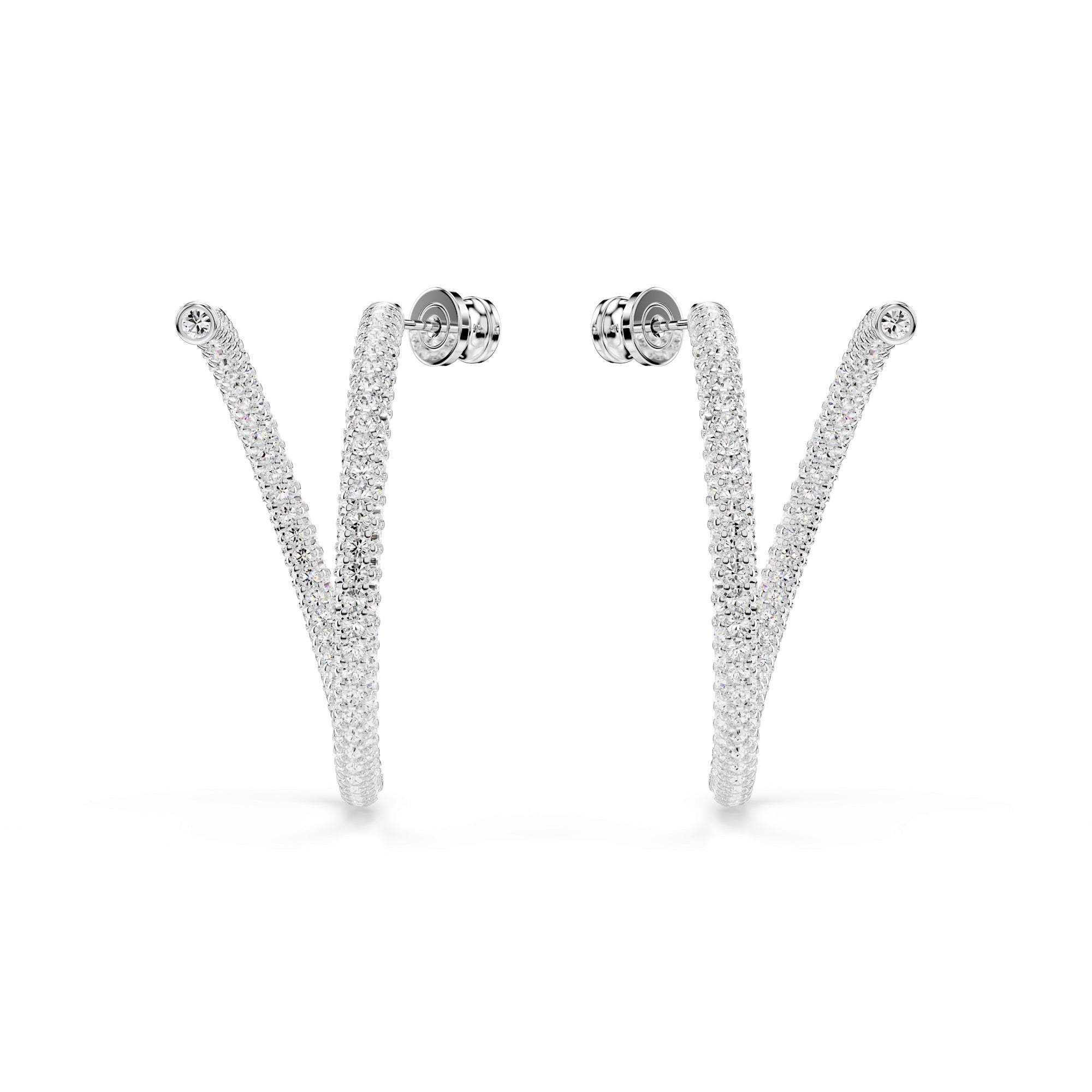Swarovski Dextera Hoop Ergs CRY/RHS Earrings