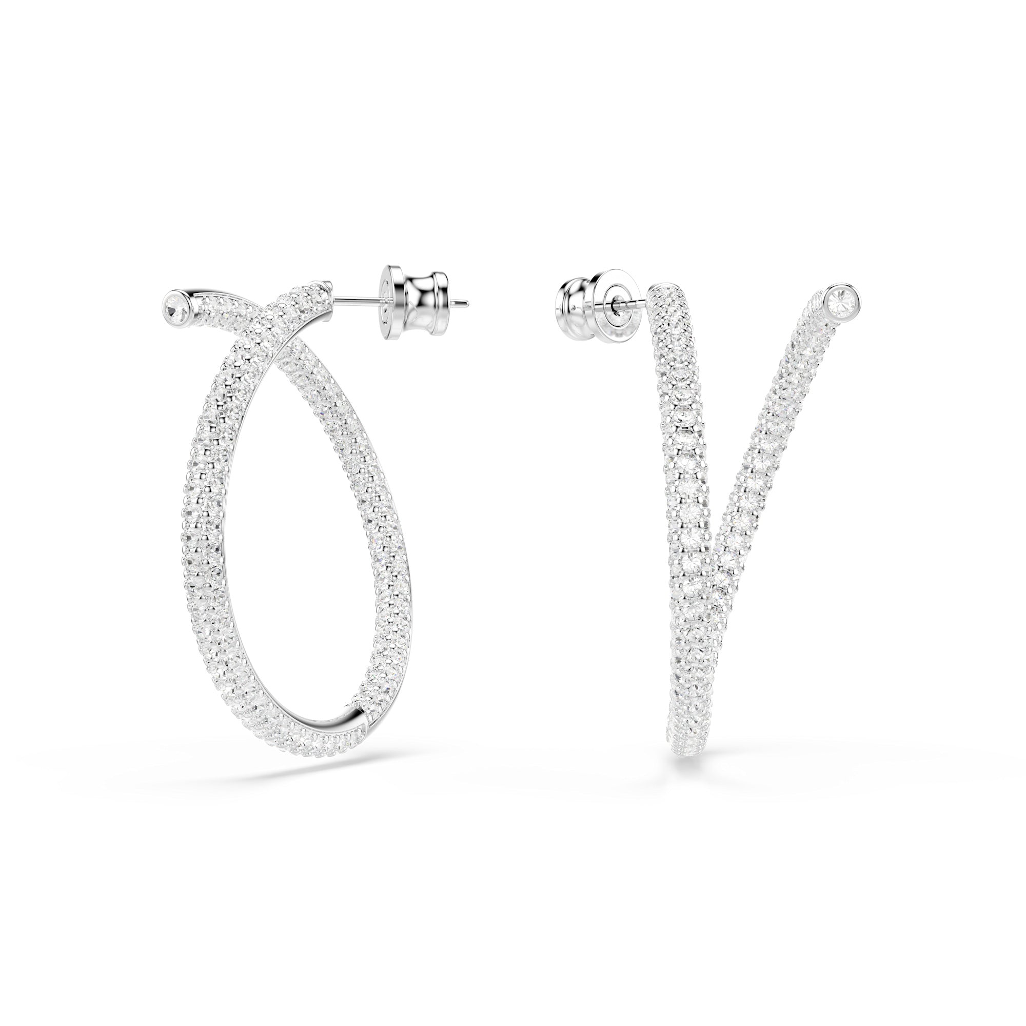 Swarovski Dextera Hoop Ergs CRY/RHS Earrings
