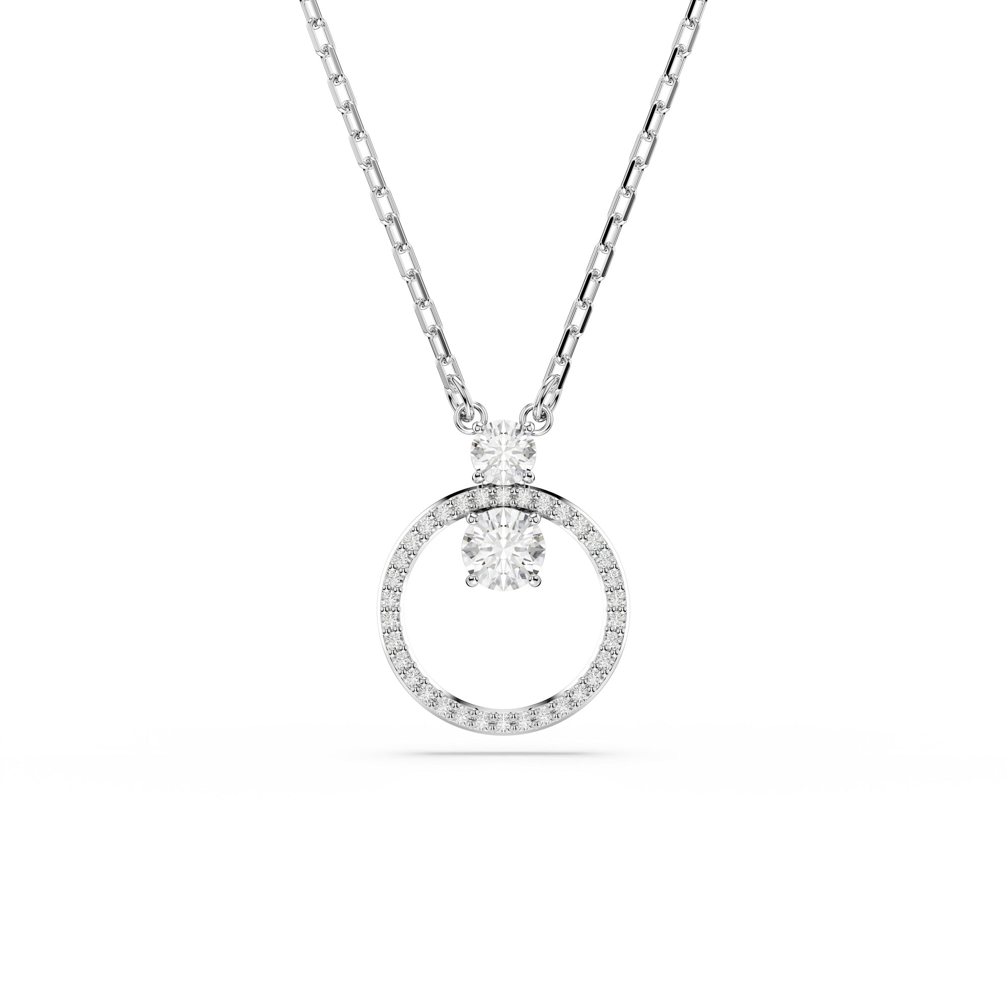 Swarovski Constella Pendant - Rhodium Plated - White Crystals