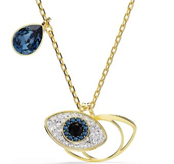 Swarovski Symbolica Pendant, Evil Eye, Blue, Gold Tone Plated
