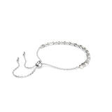 Swarovski Matrix Bracelet - Rhodium Plated - Crystal Pearl