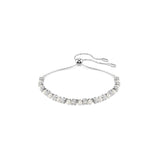 Swarovski Matrix Bracelet - Rhodium Plated - Crystal Pearl