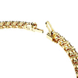 Swarovski Matrix Tennis Bracelet - Gold Tone-Plated - L - White